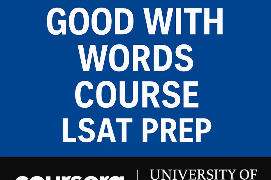 Coursera Good with Words Course LSAT writing prep from University of Michigan