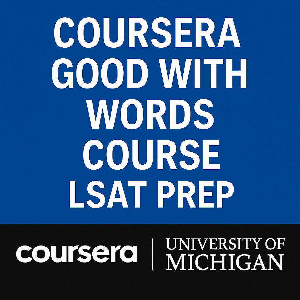 Coursera Good with Words Course LSAT writing prep from University of Michigan