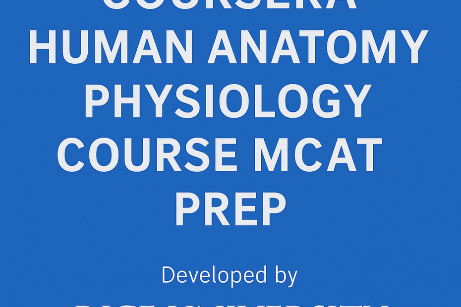Coursera Human Anatomy Physiology Course MCAT